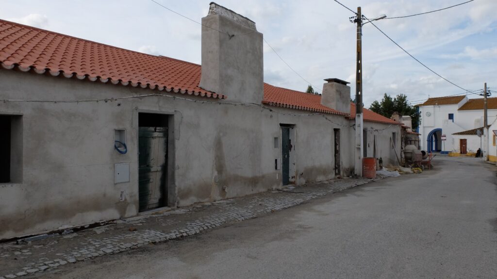 Casas durante a reforma